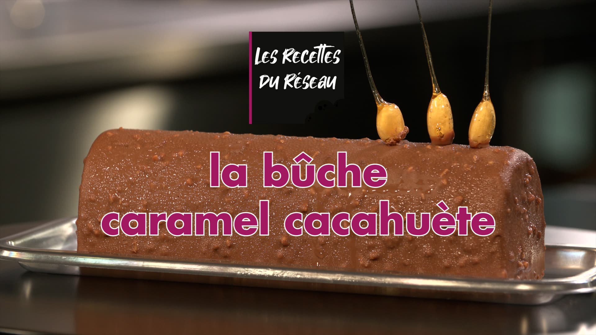 Recette Noël | bûche caramel cacahuète | BACK EUROP FRANCE
